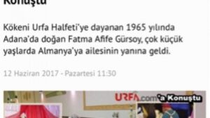 Urfalı Prenses Fatma Afife Gürsoy ile söyleşi