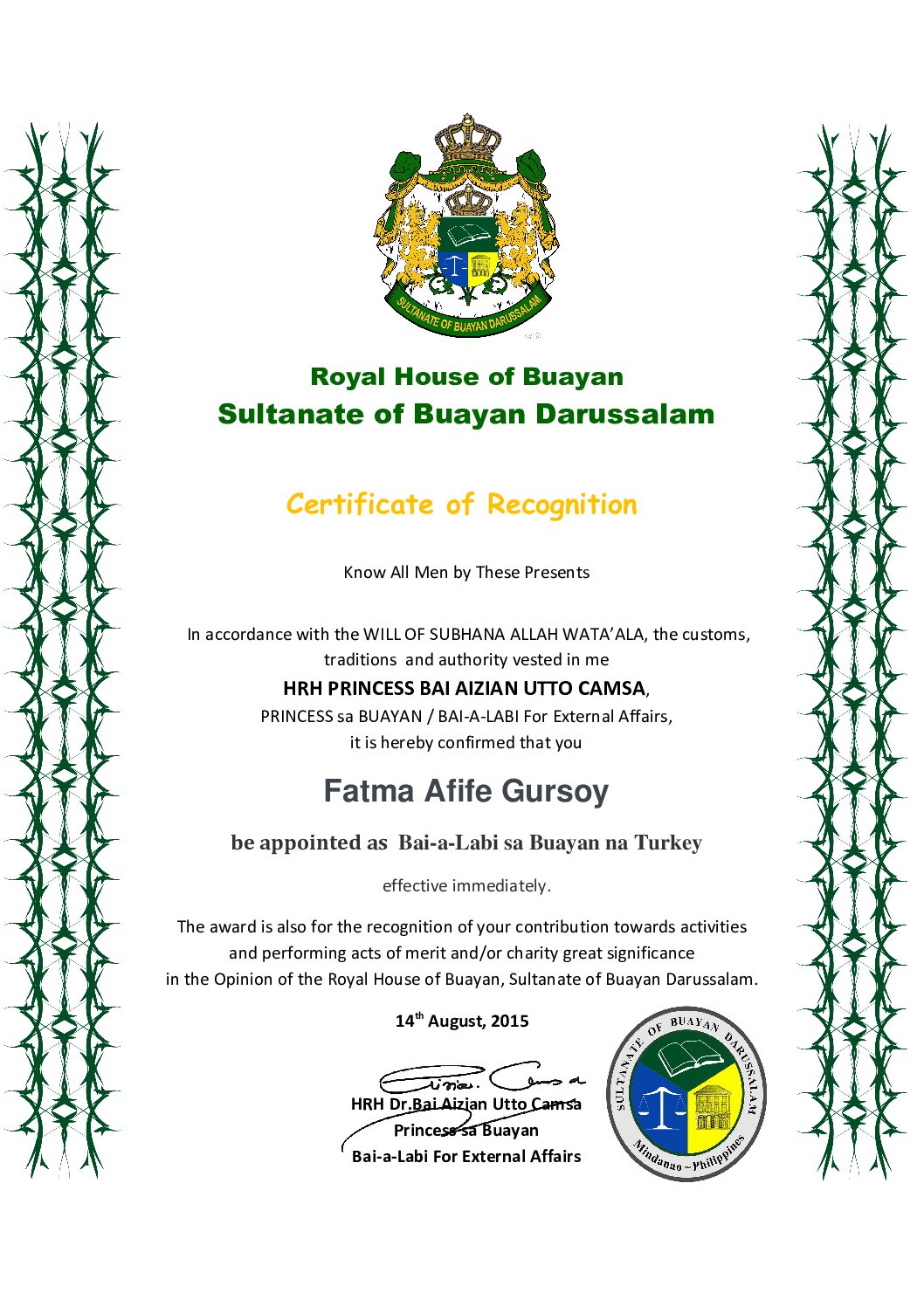 BaiaLabi sa Buayan na Turkey