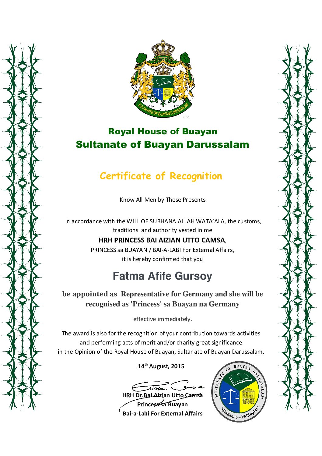 Princess sa Buayan na Germany 14082015